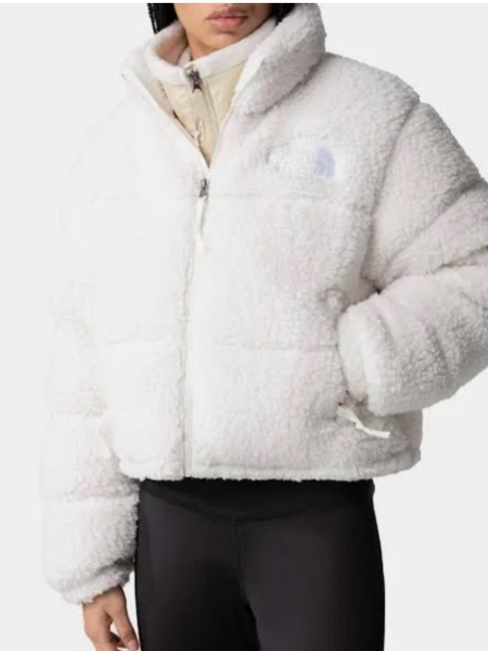 The North Face Nuptse Short Sherpa Gardenia White